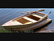 Деревянная вёсельная лодка