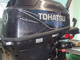 Продам отличный лодочный мотор TOHATSU 9,9, 2013 г., нога L, из Японии
