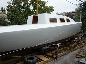 Парусная деревянная яхта 2013
